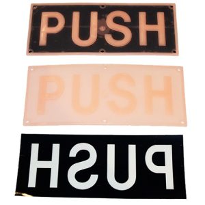 Push Sign - 7X3 Glow-in-the-Dark Plastic