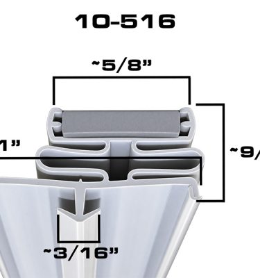 HEAVY-DUTY, OEM-QUALITY, LARGE, CUSTOM WALK-IN COOLER DOOR GASKET, SINGLE-DART, WITH HARDWARE KIT (LARGER THAN 35.75 X 76.25)