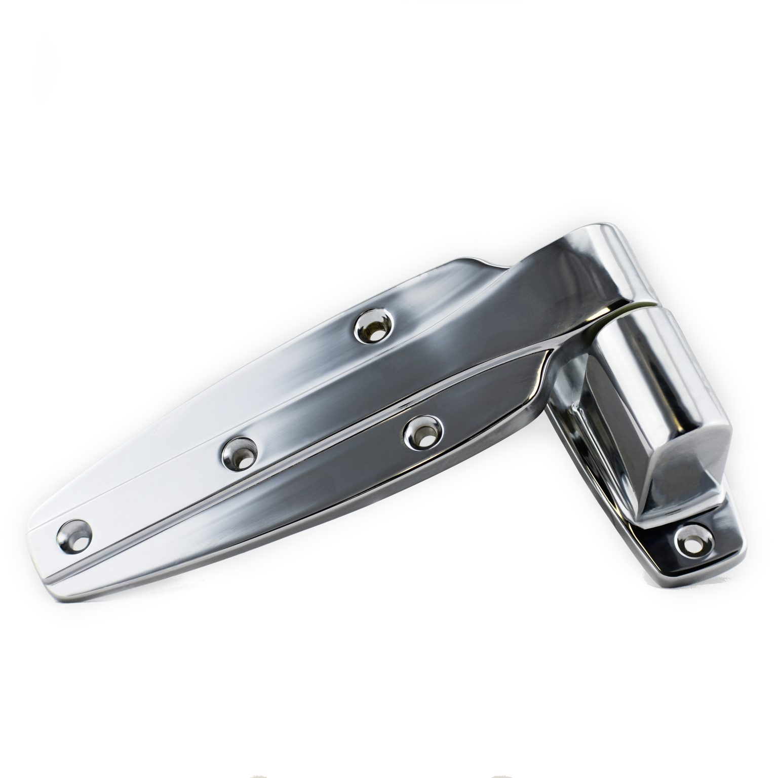 KASON 1245 POLISHED CHROME REVERSIBLE CAMRISE HINGE, 11/2 INCH OFFSET