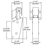 DOOR CLOSER - KASON 1095 - Spring Action - Flush Hook