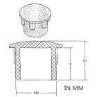 CAM PLUGS 3/8in - Black - Quantity of 100