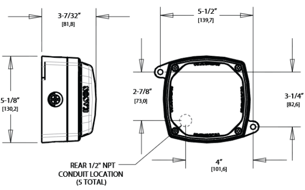 LED LIGHT FIXTURE -  Vapor Proof - 1808